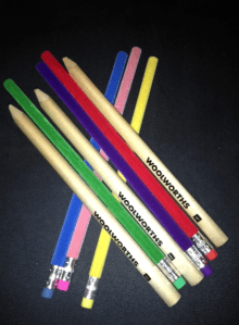 Colourful velvet pencils
