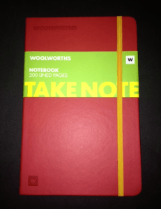 Red Wooloworths Notebook