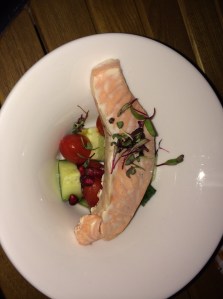 Starter - Salmon with chopped salad